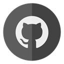 Github, Git, Circle DimGray icon