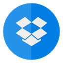 dropbox, Circle, Cloud DodgerBlue icon