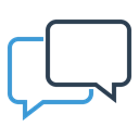 Chat, Communication, help desk, Conversation, Dialogue, online support, message bubbles Icon