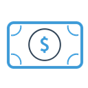 Cash, ecommerce, Dollar, Currency, Price, payment, Money Black icon