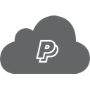 pay, Cloud, paypal, getway, payment DimGray icon