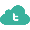 Cloud, twitter, site, Social LightSeaGreen icon