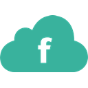 Facebook, Cloud, bookmark, bookmarking, Social LightSeaGreen icon