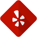 Yelp, network, Social, Logo Firebrick icon