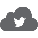 Social, bird, bookmark, twitter, Cloud DimGray icon