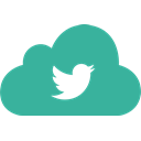 bird, bookmark, Cloud, twitter, Social LightSeaGreen icon