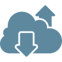 Cloud, internet, Services, network, computing, storage, Hosting CadetBlue icon