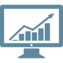 Finance, statistics, graph, chart, Data, Business, Computer CadetBlue icon