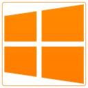 windows 10, microsoft, windows DarkOrange icon