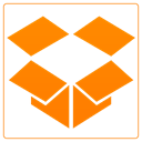 drop box, Cloud DarkOrange icon