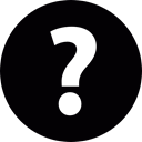 Information, question, interface, question mark Black icon