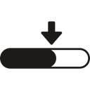 Rectangular, Alignment, down arrow, Multimedia Option, Arrows, Align, centered Black icon