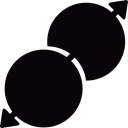 Circle, Arrows, Arrow, Address, Circular, localization Black icon