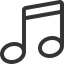 musical note, music note, music, musical DarkSlateGray icon