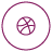 Dribble, share, Social Purple icon