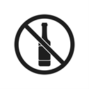 impossible, prohibition, prohibiting sign, prohibition sign, warning, Bottle, interdiction Black icon