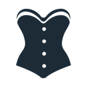 corset, fabric, shape, clothing, woman, Clothes DarkSlateGray icon