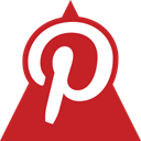 media, Social, pinterest, triangle Firebrick icon