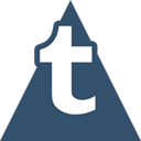 media, Social, triangle, Tumblr DarkSlateGray icon