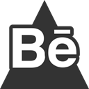 Behance, Social, media, triangle DarkSlateGray icon