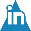 media, triangle, Social, Linkedin SteelBlue icon