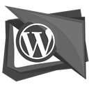 Logo, media, blog, Wordpress, Social DimGray icon
