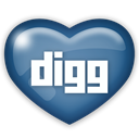 media, Digg, Social Black icon