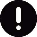 interface, exclamation mark, exclamation point, Information Black icon