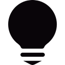 Idea, lightbulb, Tools And Utensils, turn off Black icon