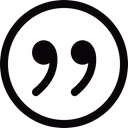 Quotation Mark, quotations, interface, quote Black icon