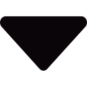 interface, down arrow, pyramid, triangle Black icon