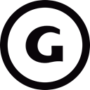 Logo, Logotypes, G Symbol, Circle Symbols Black icon