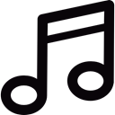 music, musical note, sound, Note Black icon