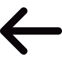 Arrow, Left, Direction, Arrows Black icon