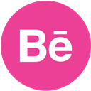 round, Social, pink, media, Behance DeepPink icon