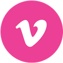 media, pink, Social, Vimeo, round DeepPink icon
