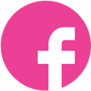 Facebook, round, pink, media, Social DeepPink icon