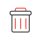 wastebin, Trash, trash can, delete Icon