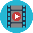 video, play, movie, film LightSeaGreen icon