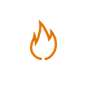 fire, Element, Orange Black icon