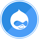 template, Drupal, cms, internet CornflowerBlue icon