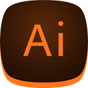 adobe, illustrator, Design, graphic, web Maroon icon