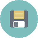download, Disk, Floppy, backup, save, Diskette, Data MediumAquamarine icon