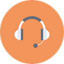 Multimedia, Skype, Headset, Communication, media, Device, Headphone SandyBrown icon