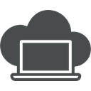 Macbook, Laptop, Cloud, Computer, Cloud computing, Device, Notebook Icon