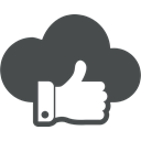 Cloud, Like, Cloud computing, Up, thumb DarkSlateGray icon