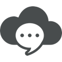 speech, speech bubble, communicate, Bubble, Cloud, Communication DarkSlateGray icon