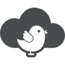 twitter, Cloud, technology, internet, Cloud computing, bird DarkSlateGray icon