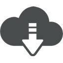 Down, Arrow, Cloud, Cloud computing, download DarkSlateGray icon