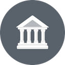 Building, courthouse, Business, Bank, Finance, banking DimGray icon